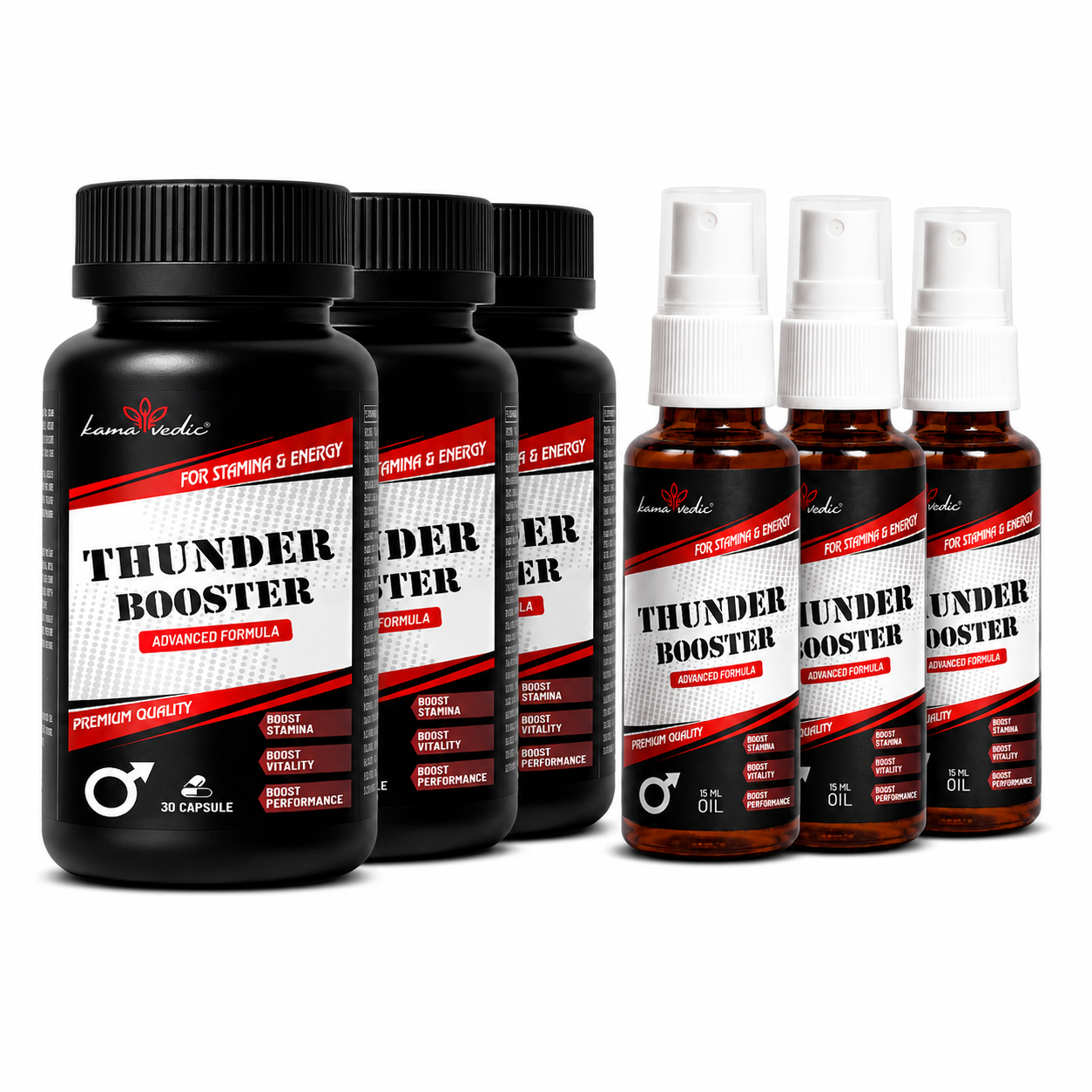 ThunderBooster Capsule and Oil Combo For Timing & Stamina Support