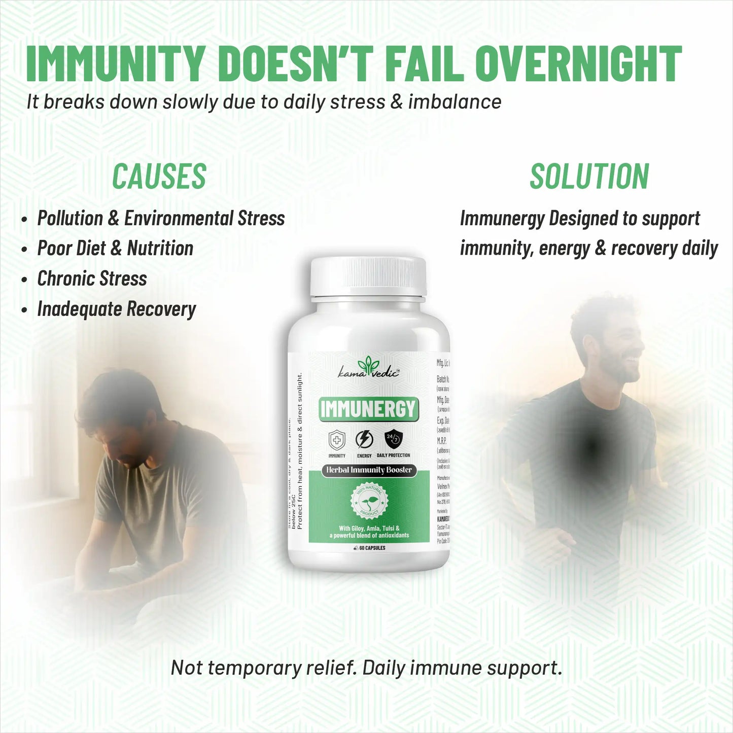 Kamavedic Immunergy — daily energy and wellness supplement for active men and women India