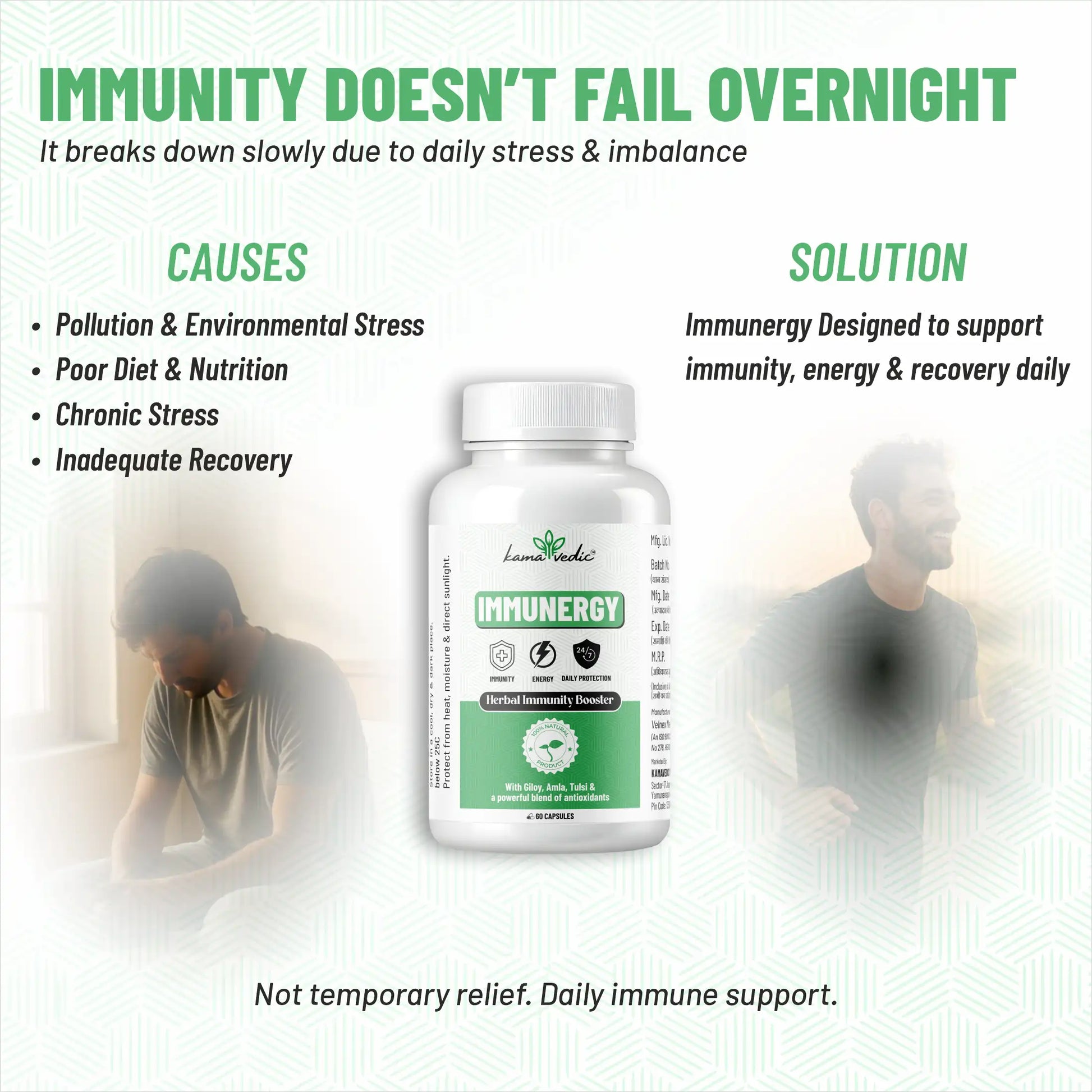 Kamavedic Immunergy — daily energy and wellness supplement for active men and women India
