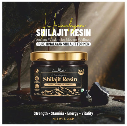 Pure Himalayan Shilajit resin for men sourced from 8000 feet altitude — Kamavedic India