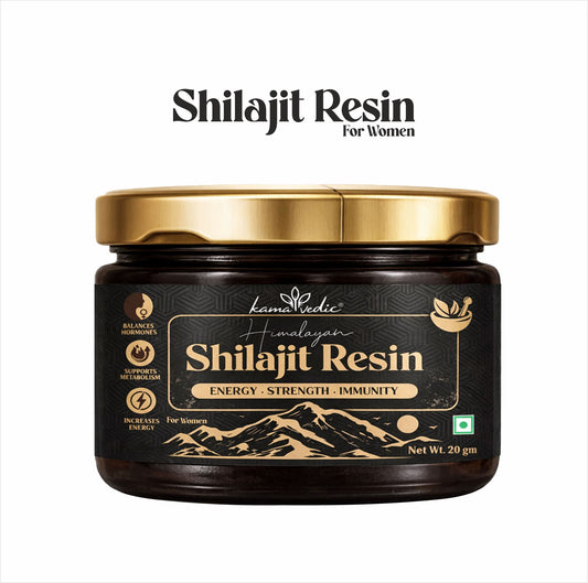 Kamavedic Shilajit Resin for Women — iron-rich Himalayan formula for hormonal balance energy and glow India
