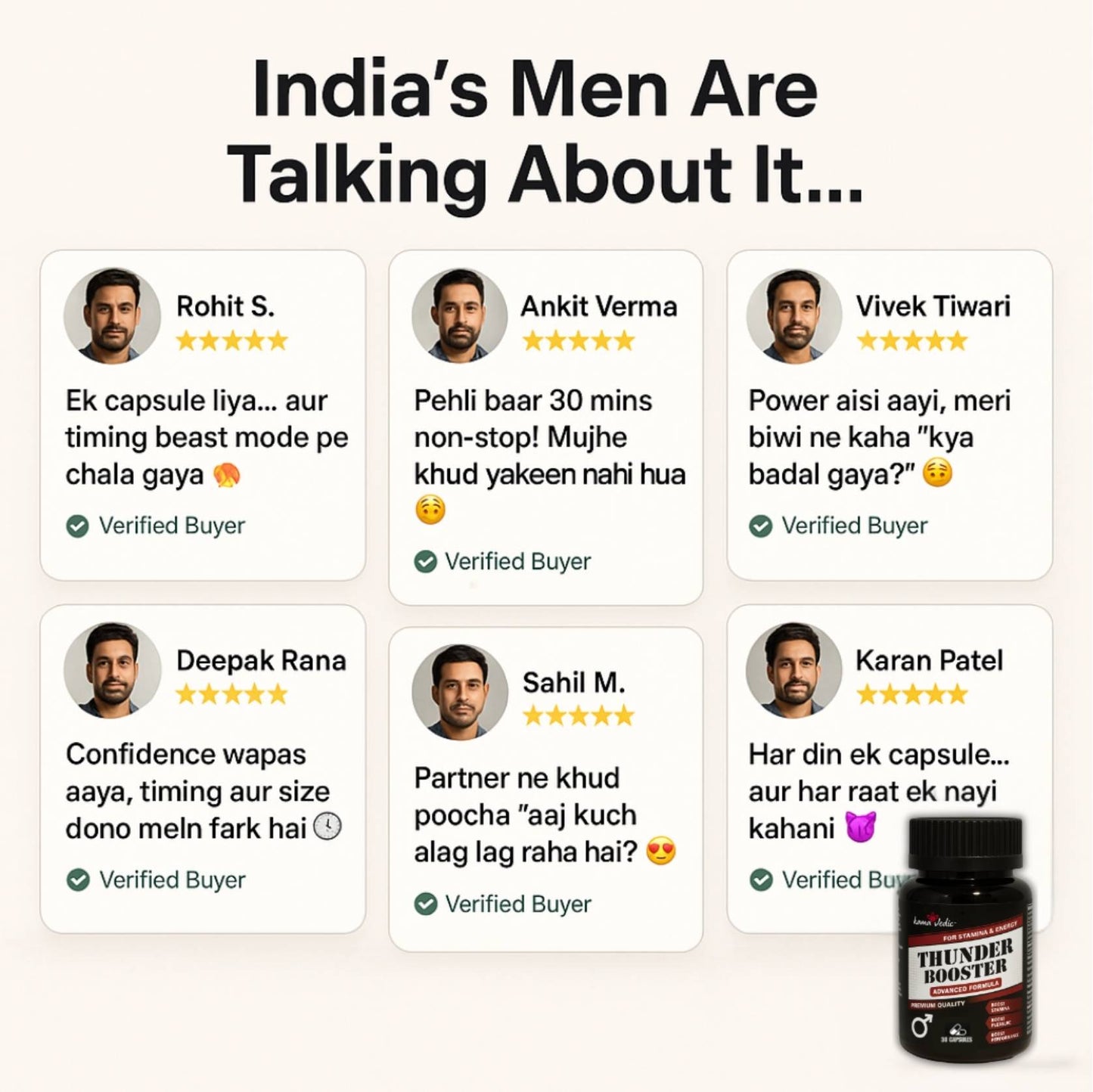 ThunderBooster customer reviews male stamina and timing improvement India