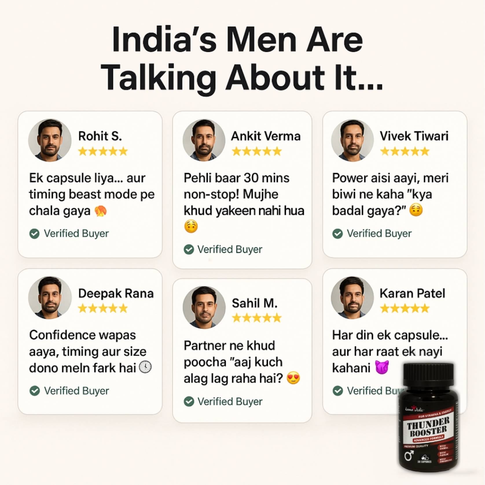 ThunderBooster customer reviews male stamina and timing improvement India